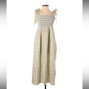 Mango Pastel Checkered Maxi Dress